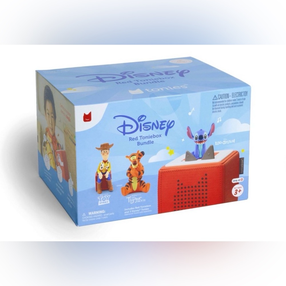 BRAND NEW Disney Red Toniebox Set with 3 Characters Bundle